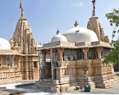 Front side view of Baan Mata temple at Chittorgarh 